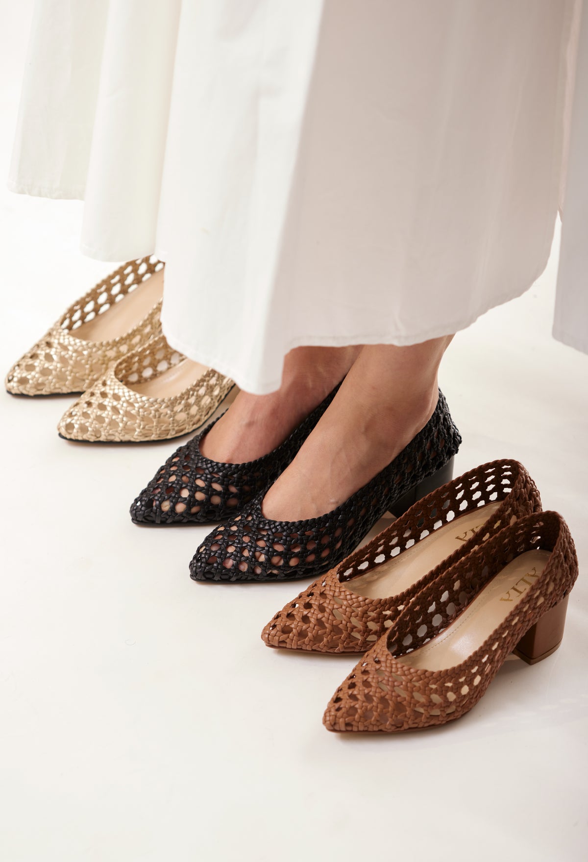 CONTESSA CRAFT BLACK HEELS