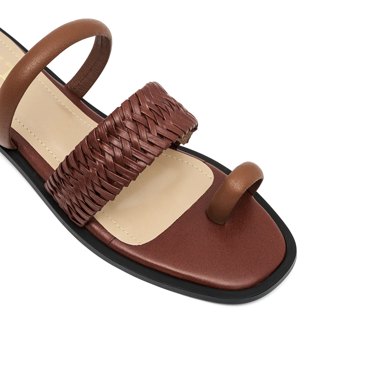 ALLEGRA COGNAC SANDALS